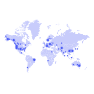 Worldwide Network of 68,000+ Nodes